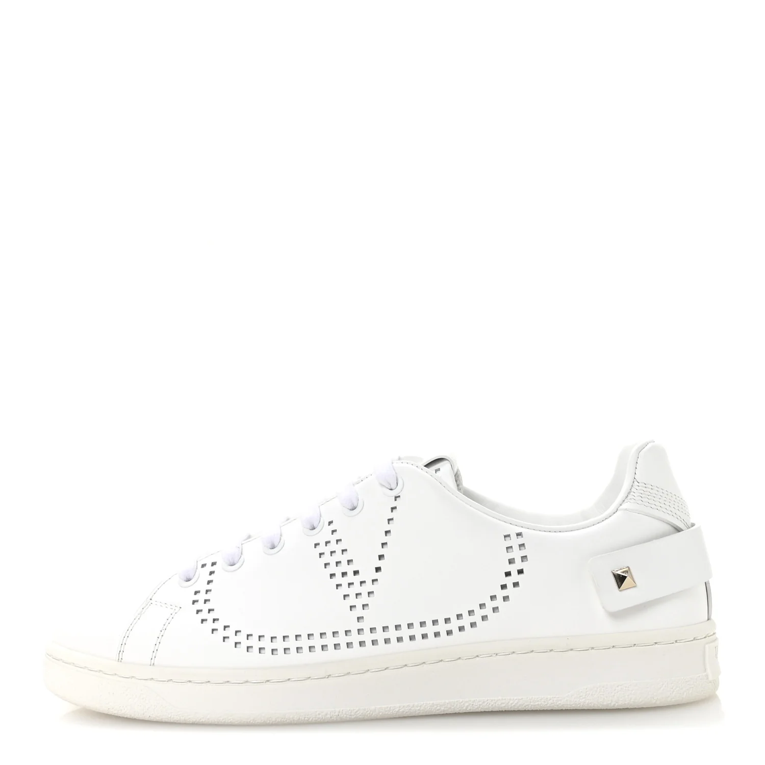 Calfskin Womens Backnet Sneakers 39.5 White