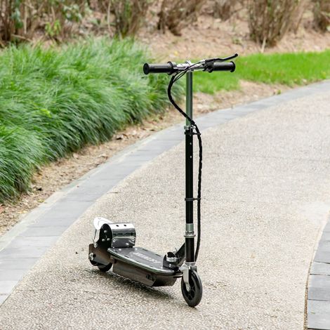 Trottinette électrique pliable HOMCOM 120W pour enfants de 7 à 12 ans, guidon et hauteur de selle réglables, vitesse maximale de 10 km/h, noire — vue 3