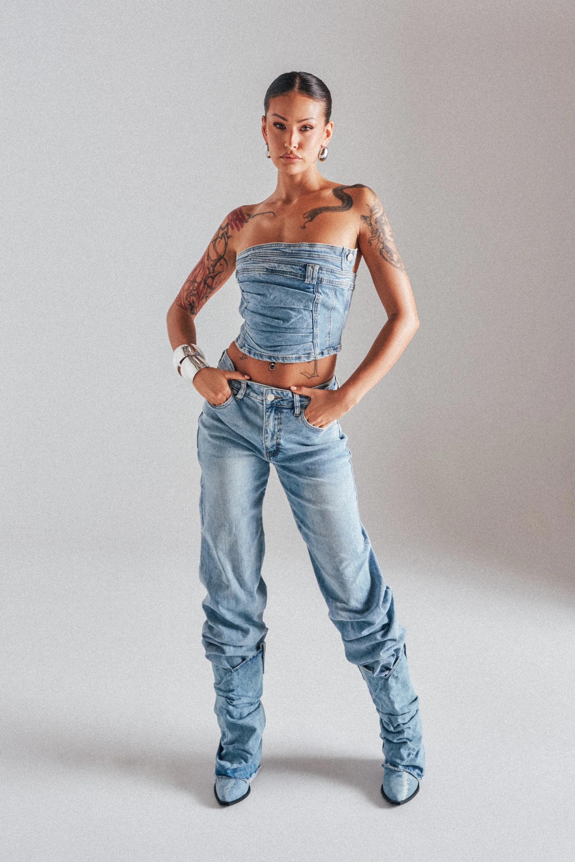 ON YOUR MIND DENIM CORSET - Akira Store