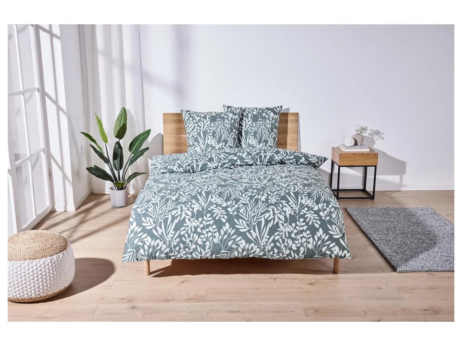 LIVARNO home Parure de lit double face en percale, 240 x 220 cm