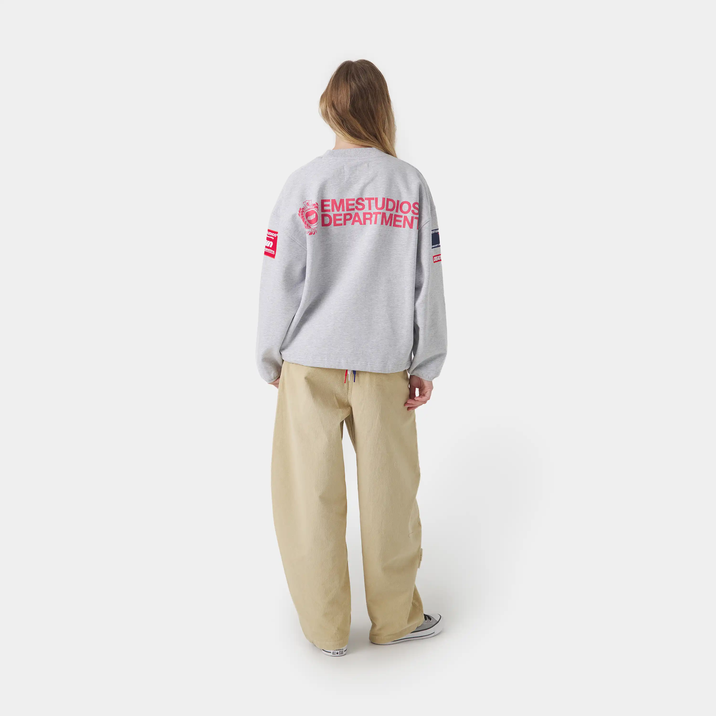 Building Heather Grey Oversized Crewneck