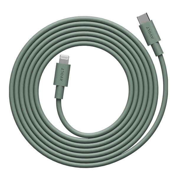 Cable 1 USB-C til Lightning kabel 2 m Oak Green