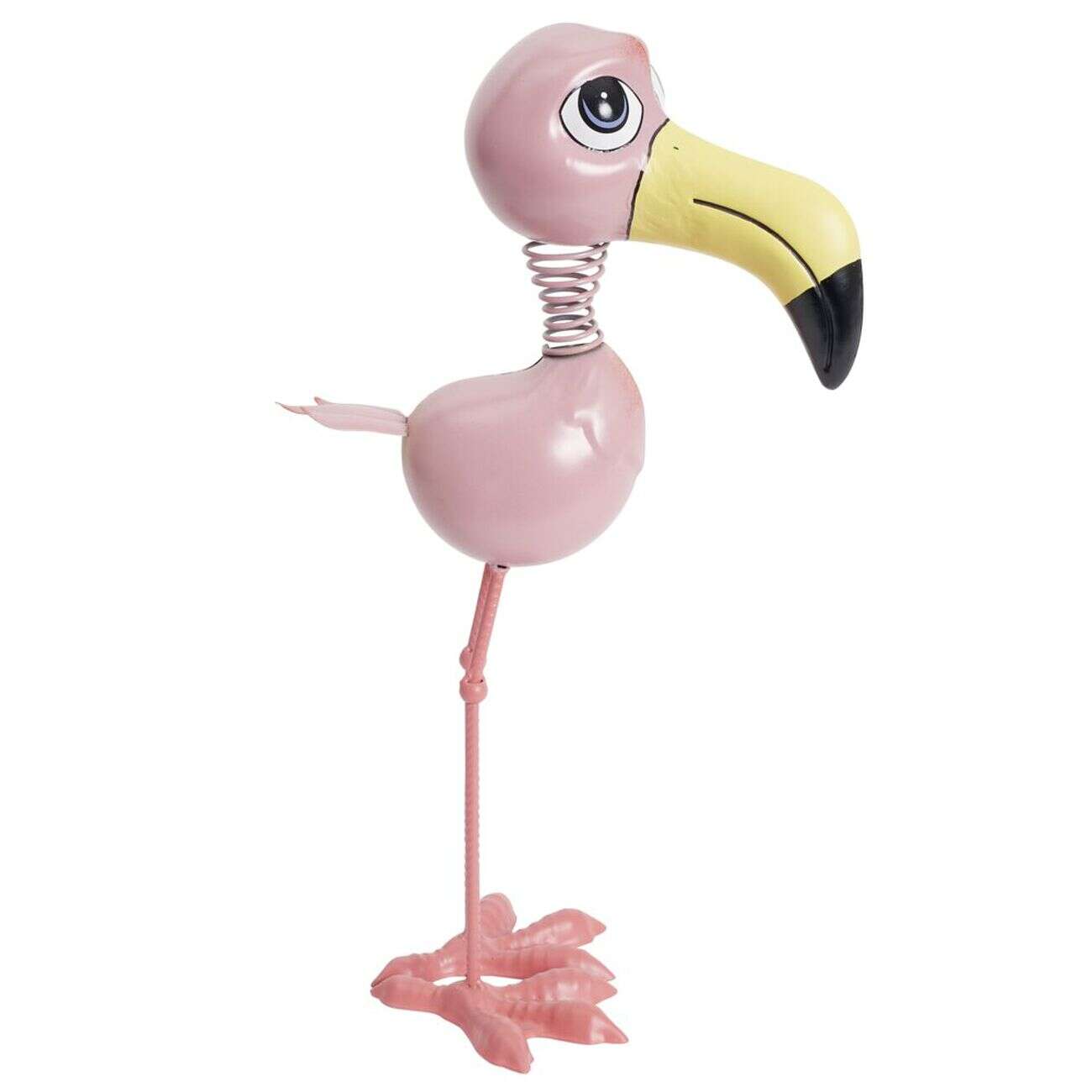 Flamant rose décoratif en métal 27x22xH55cm