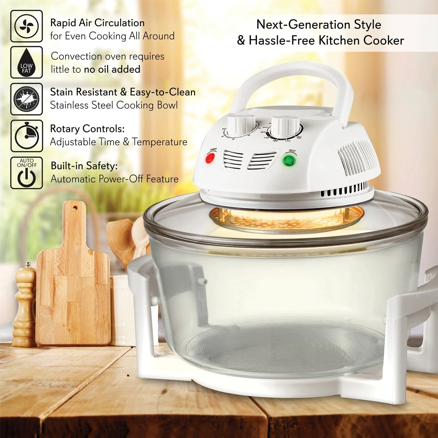 Nutrichef Halogen Oven Air - Fryer/Infrared Convection Cooker
