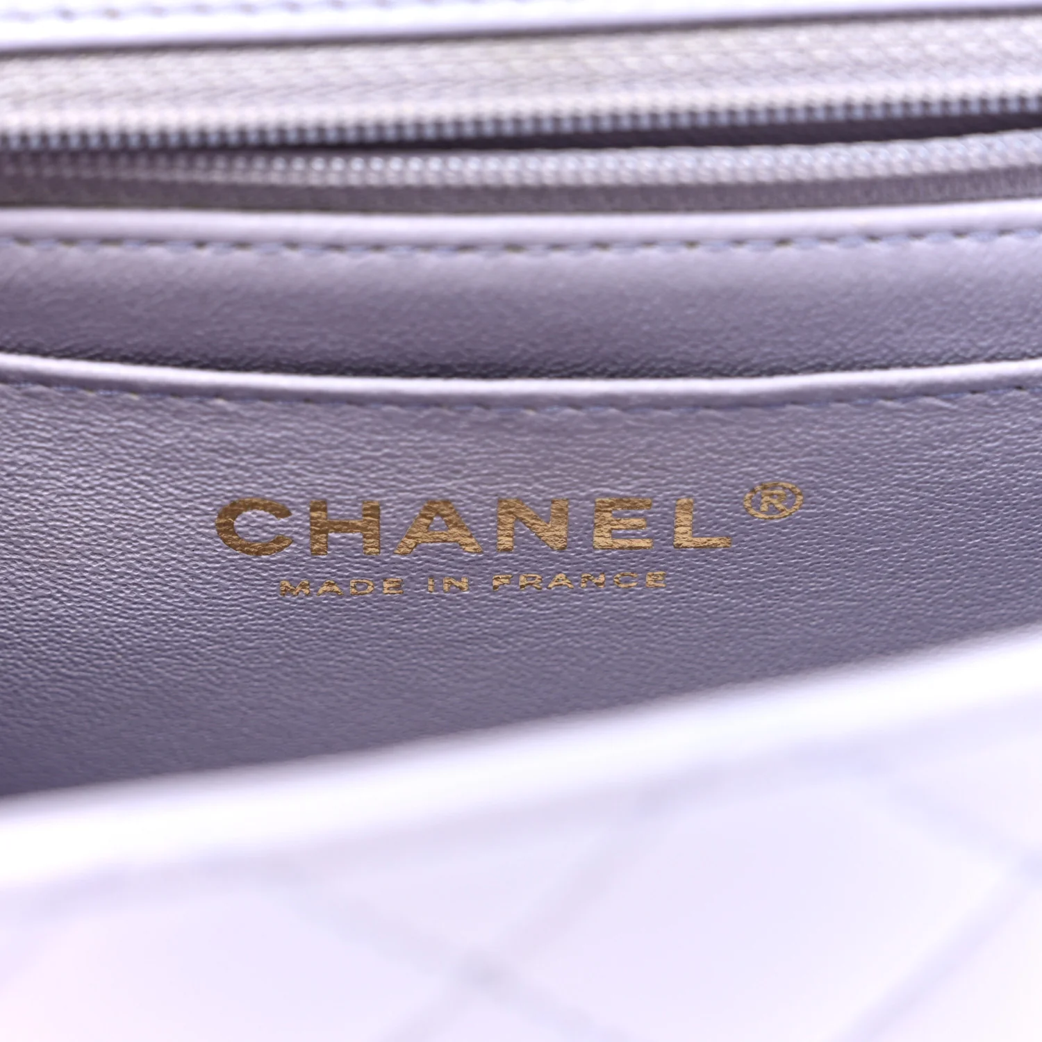 Lambskin Quilted Mini Top Handle Rectangular Flap Light Purple