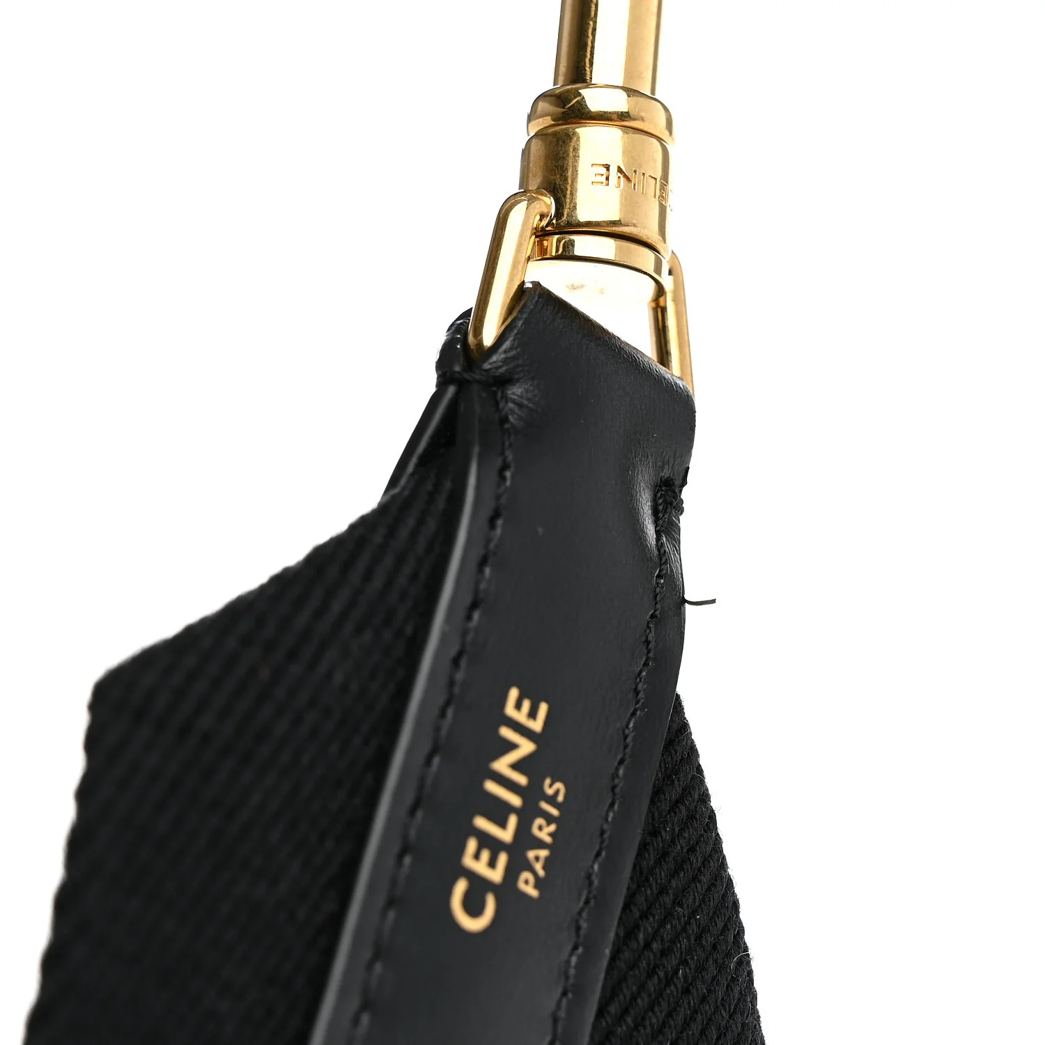 Jacquard Wool Logo Short Strap Black Beige