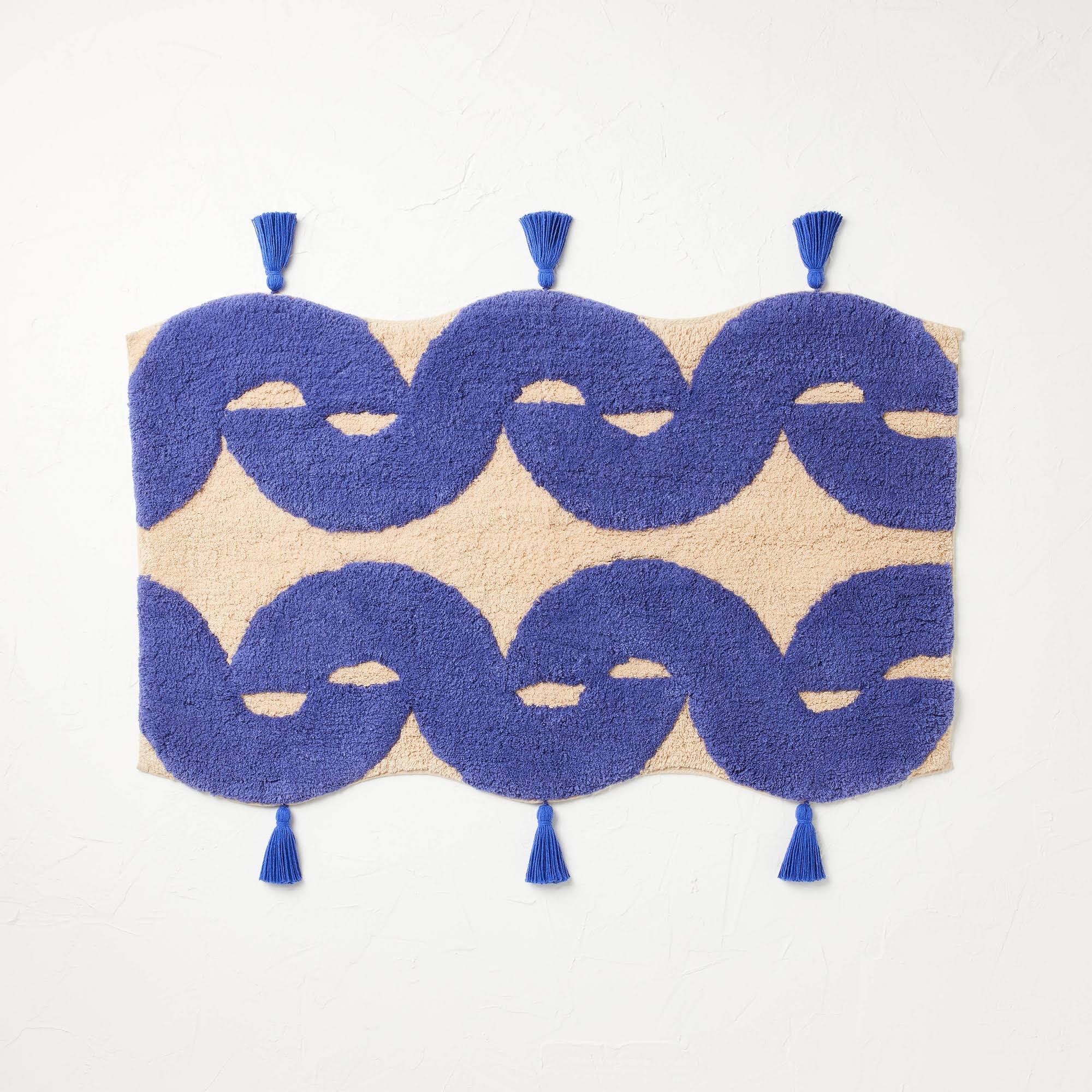 Concentric Wave Blue Bath Rug Blue - Opalhouse Designed with Jungalow