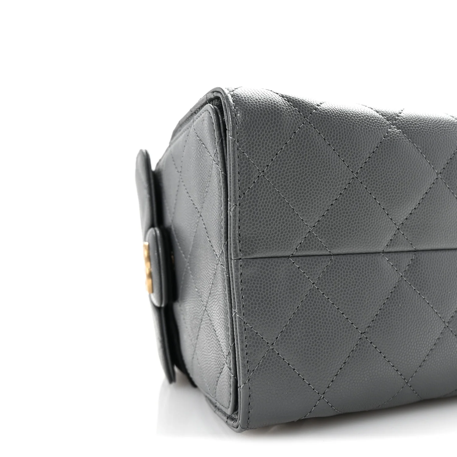 Caviar Quilted Small Chanel 25 Handbag Dark Grey