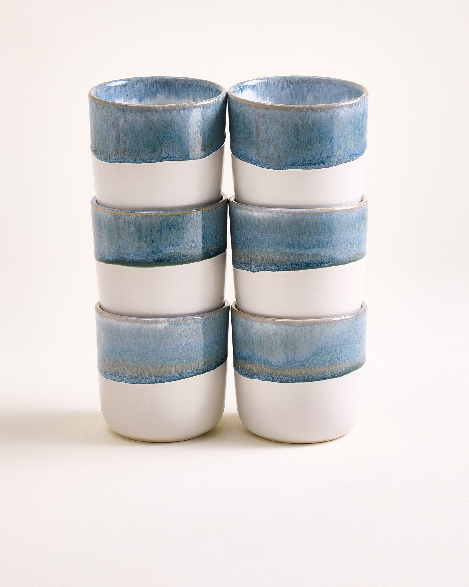 COIMBRA - LARGE CUP GRAY-BLUE SET OF 6