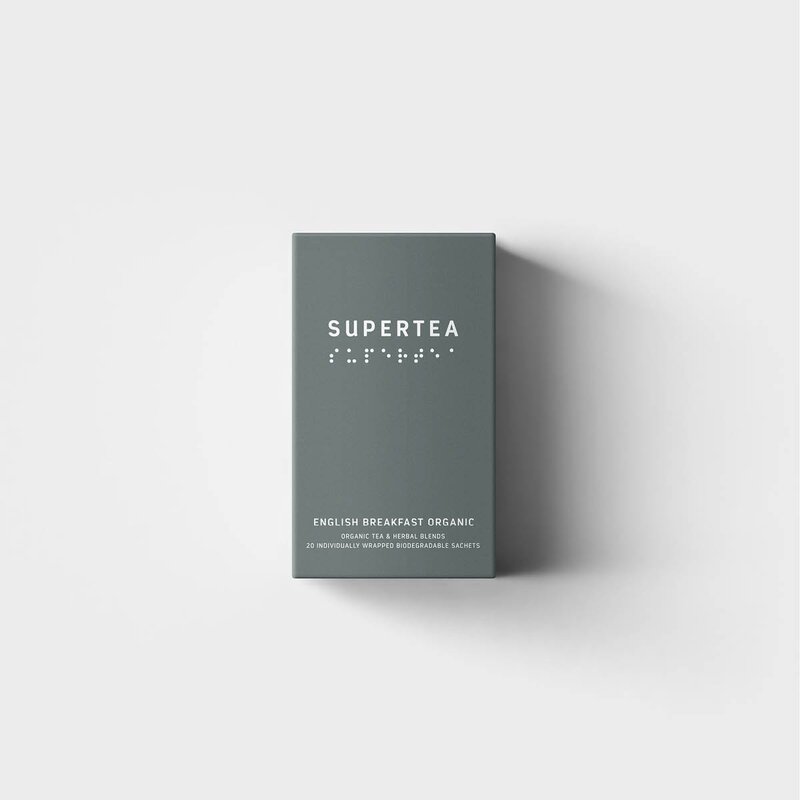 Supertea økologisk svart te 30g 20 stk english breakfast