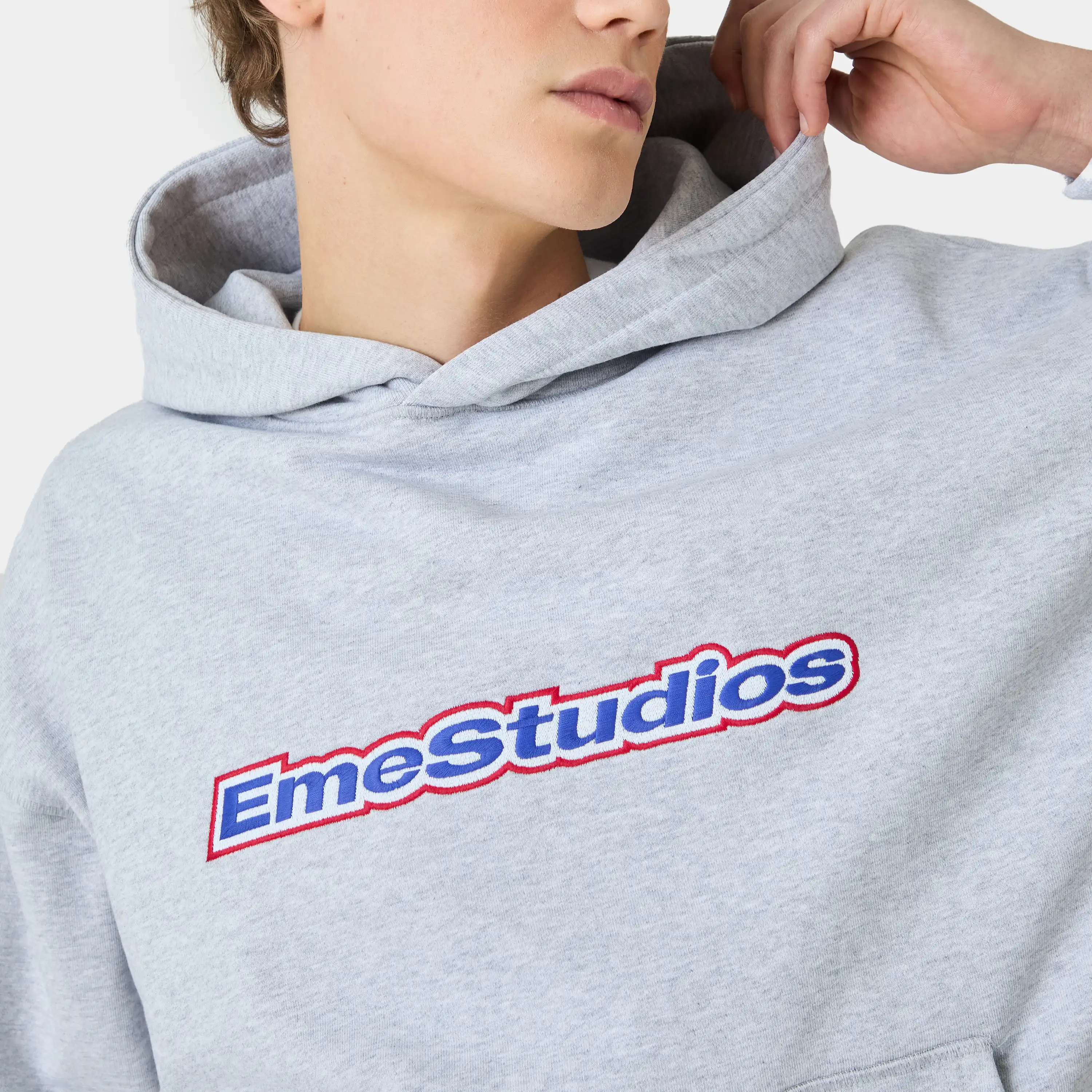 Box Heather Grey Oversized Hoodie