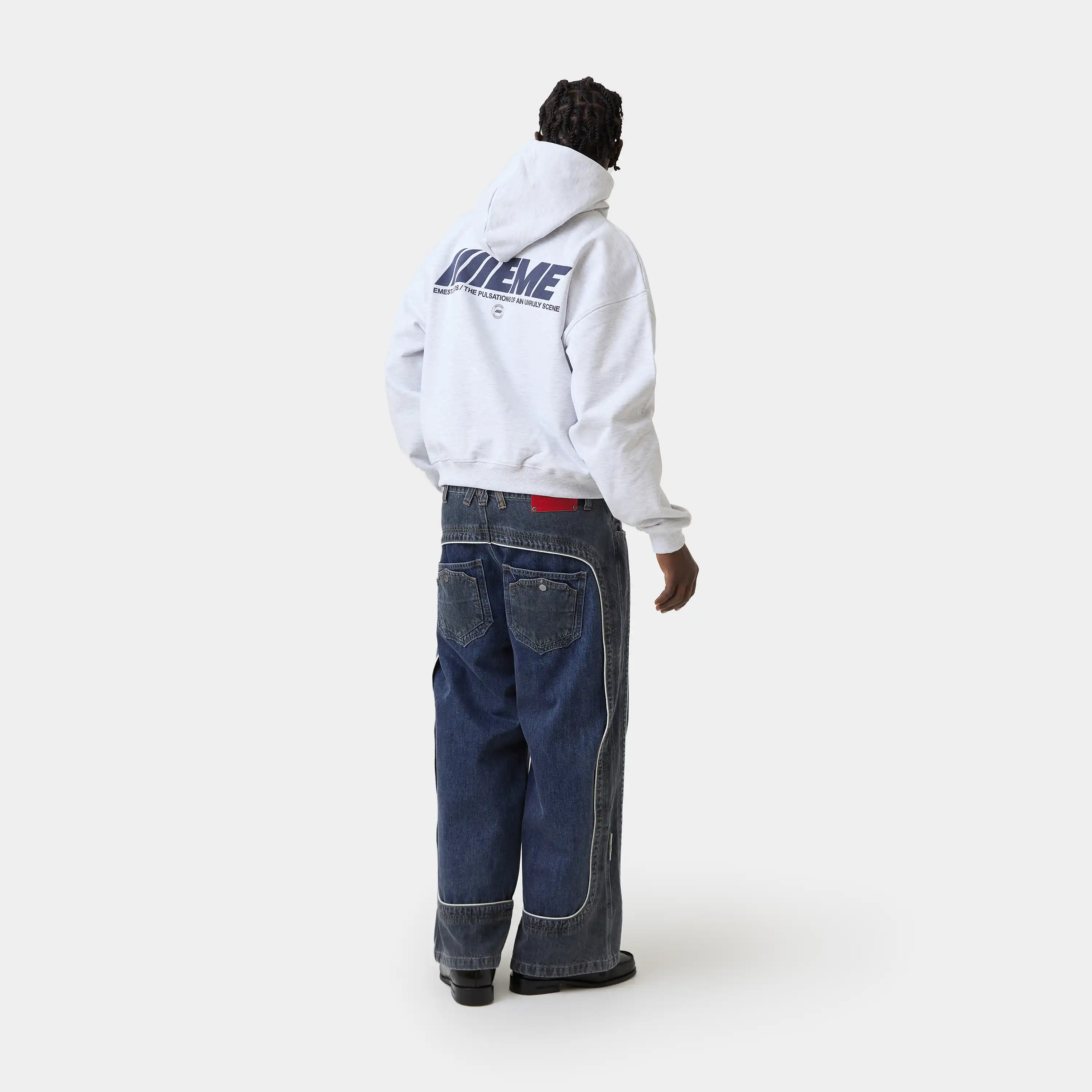 Peyas Heather Grey Oversized Hoodie