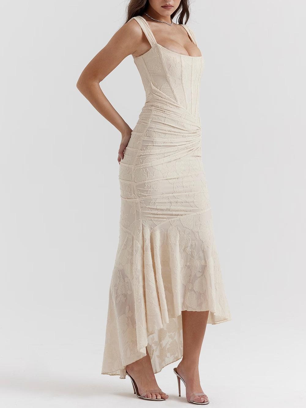 Robe Maxi Fleurie Bleuets