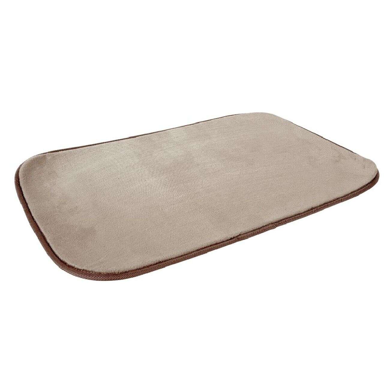 Tapis rectangulaire uni gris 90x130 cm