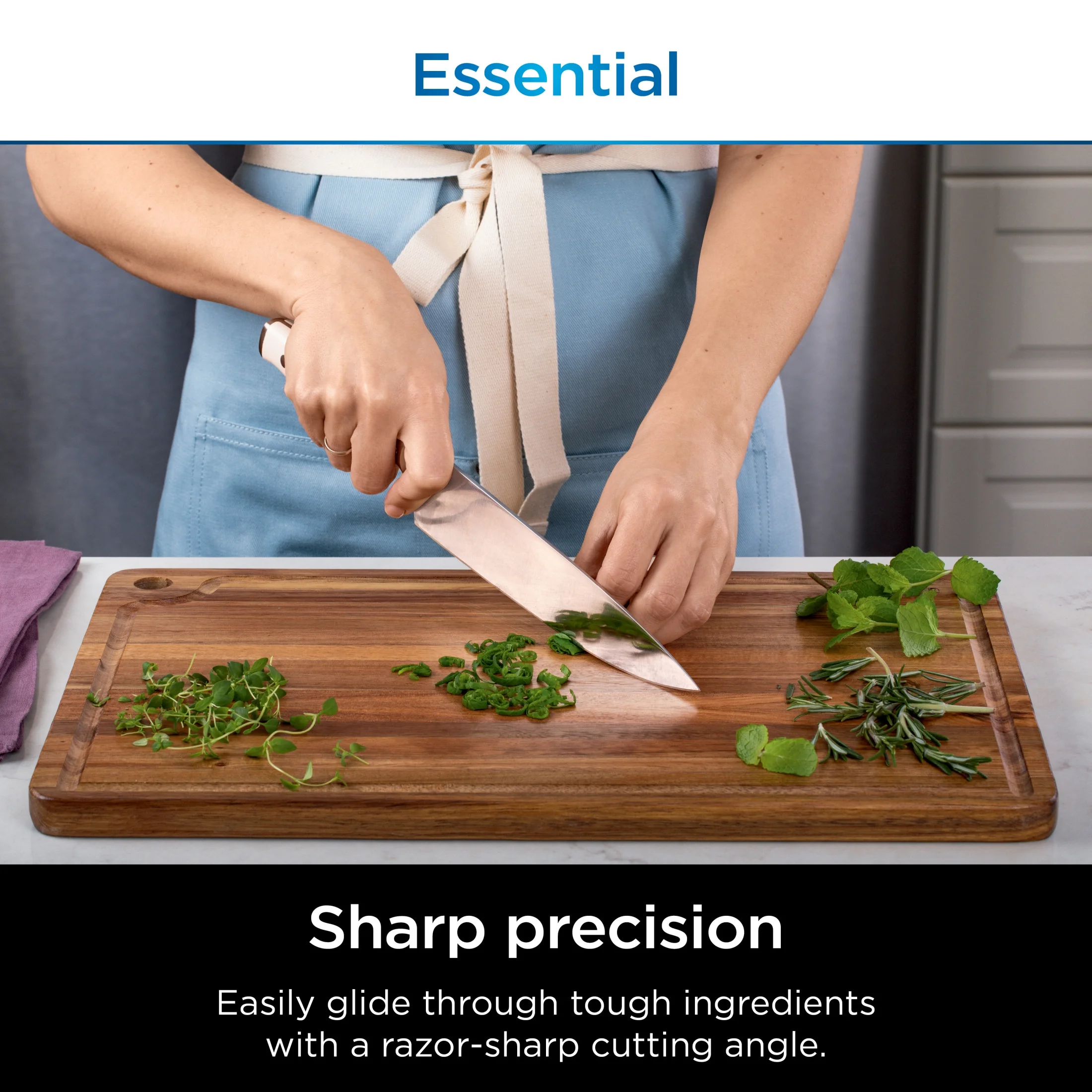 Ninja Foodi Neverdull 10 - Piece Stainless Steel Essential Knife System with Sharpener, K12010 Black/Gray