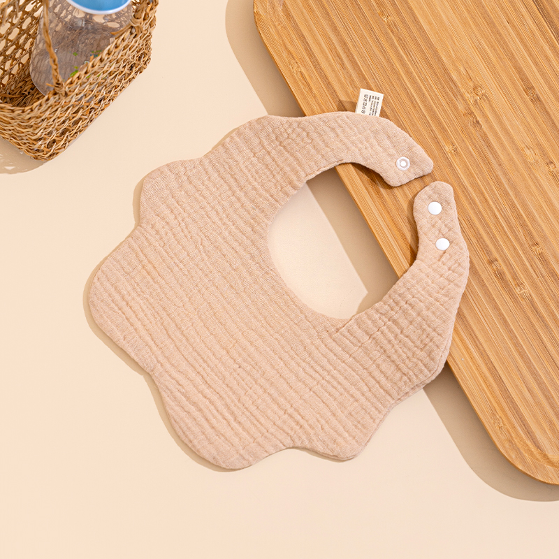Breathable Skin Friendly Newborn Saliva Towel 360 Degree Rotating Cotton Petal Bib for Infant Daily Wear Accessory