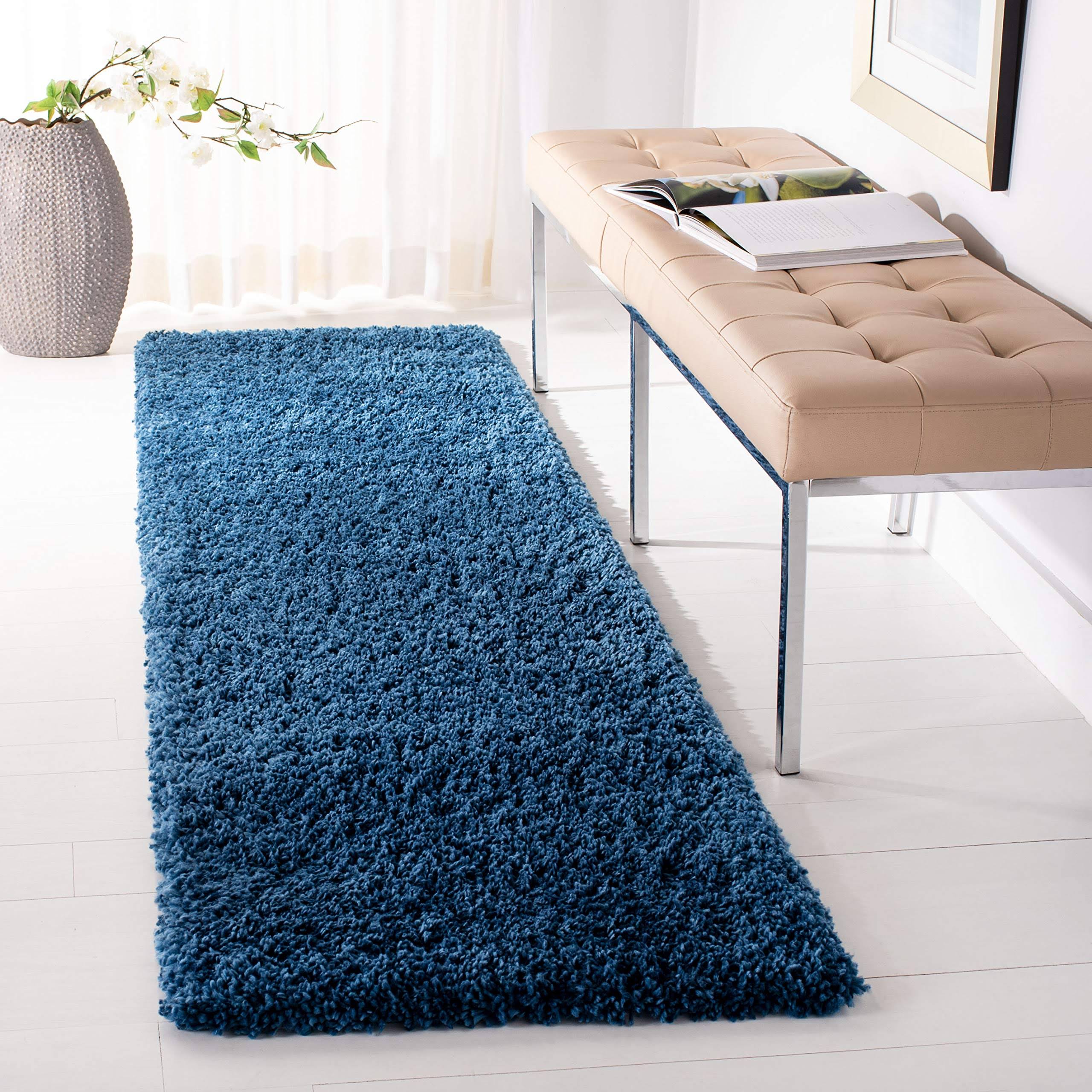 Safavieh Fontana Shag Collection FNT800M Blue Rug - 2' 3