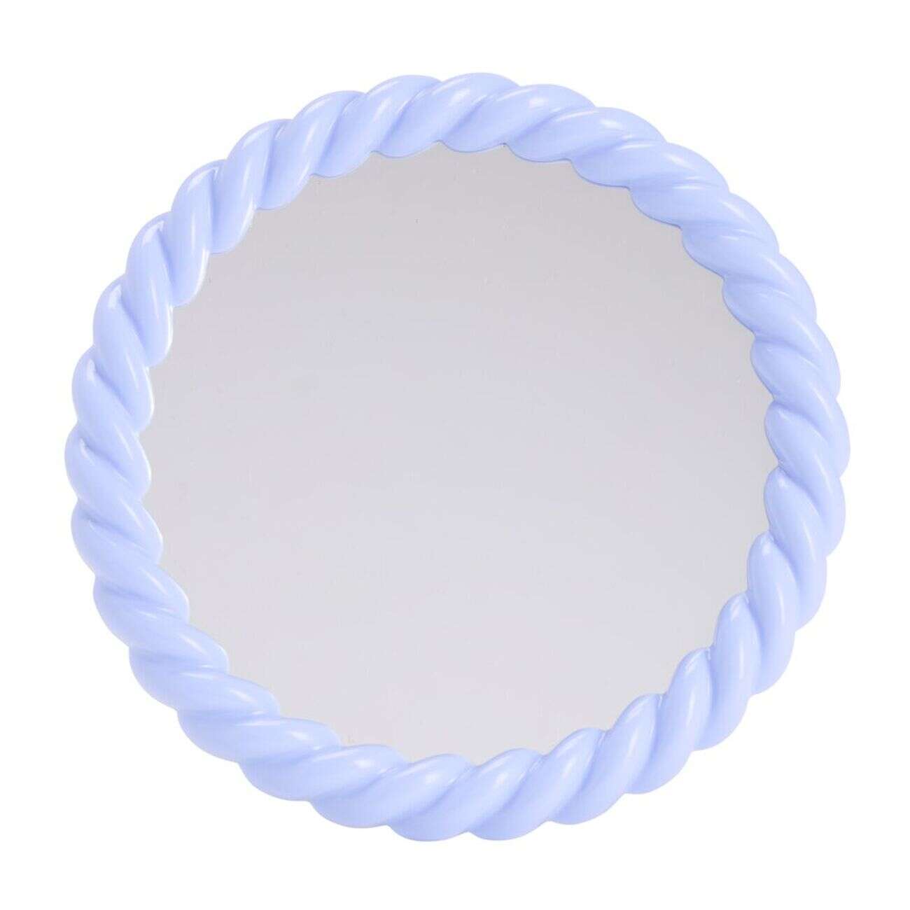 Miroir contour torsadé pastel Ø19cm (2 modèles)