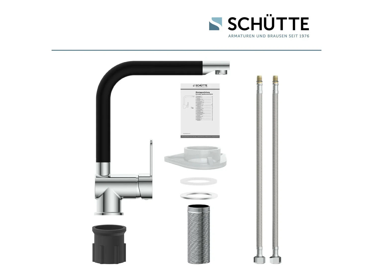 Schtte Mitigeur robinet de cuisine RIO, avec bec rtractable