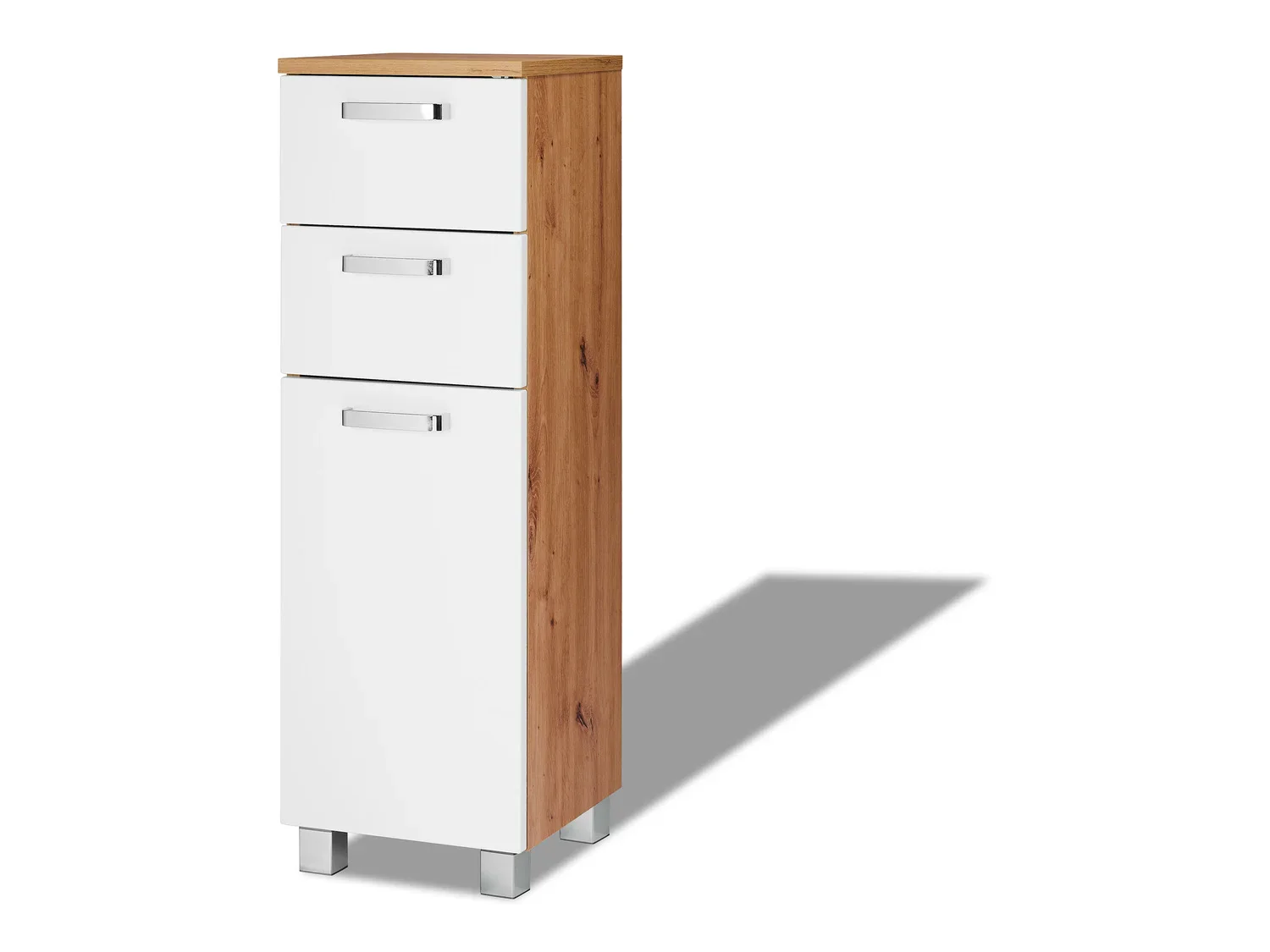 LIVARNO home Meuble de salle de bains Palermo, 32 x 98,8 x 33 cm, blanc/imitation chne