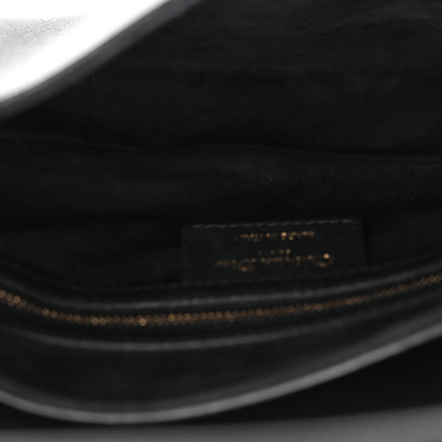 Grained Calfskin Saddle Bag Black