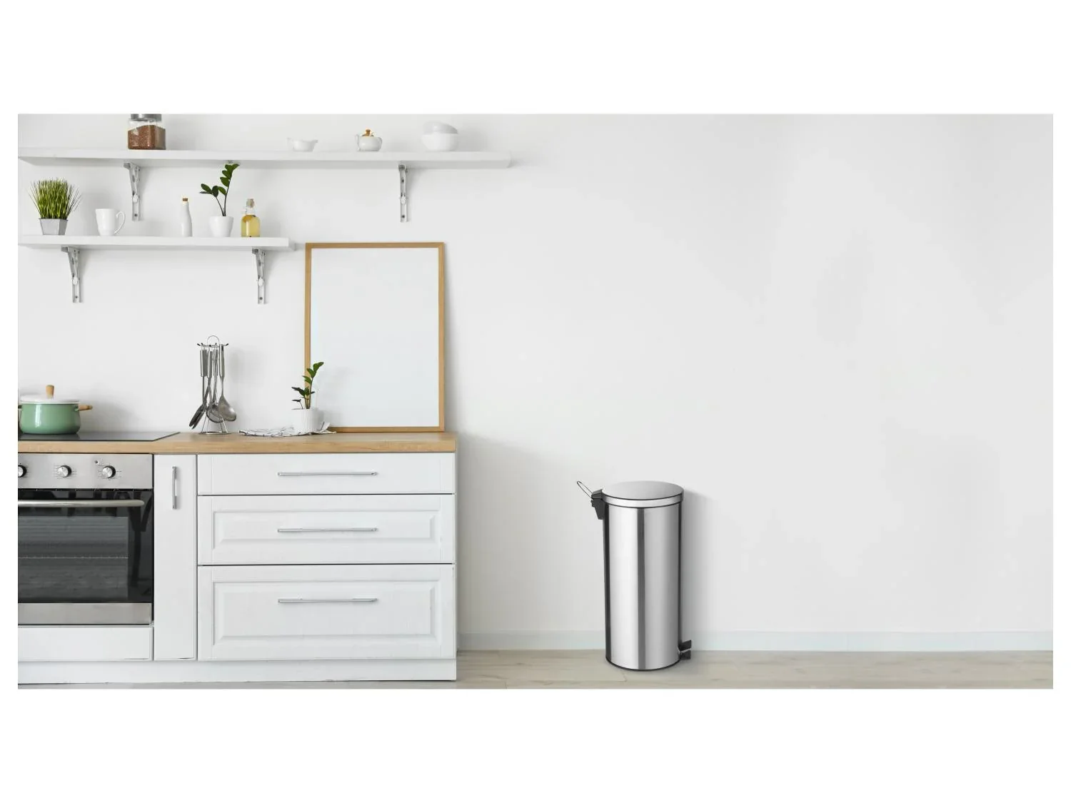 W5 Poubelle en acier inoxydable
