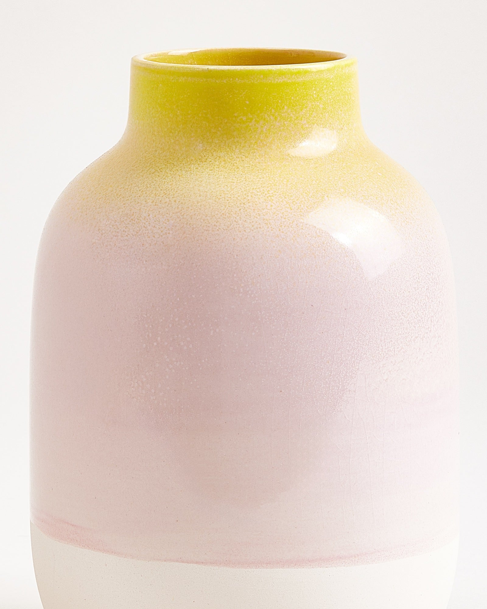 NUNO - VASE M SPECKLED YELLOW PINK