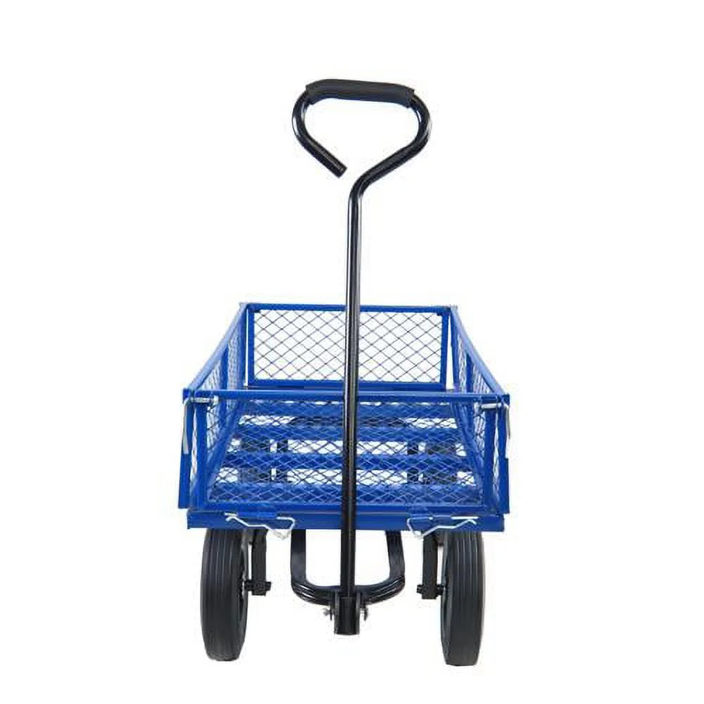 UBesGoo Garden Wagon Tool Cart Wagon Heavy-Duty Beach Lawn Yard Landscape Blue
