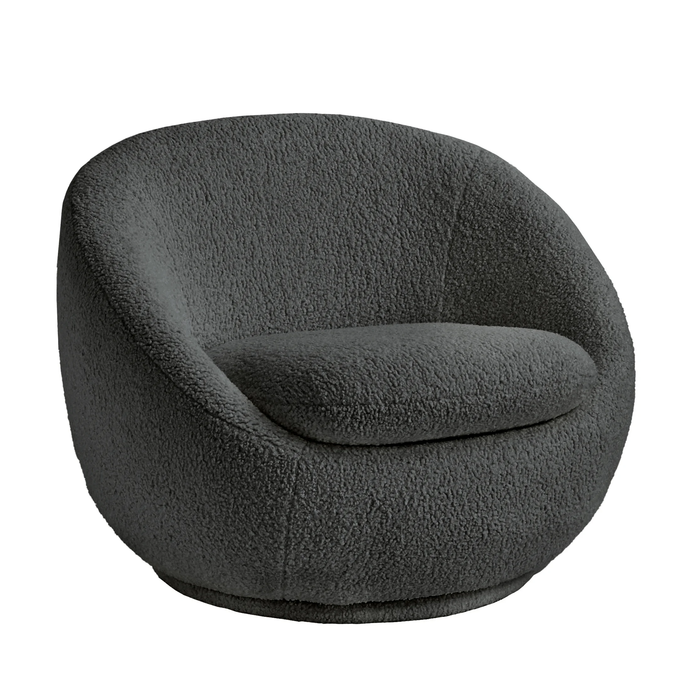 Better Homes & Gardens Mira Swivel Accent Chair, Cream Shearling