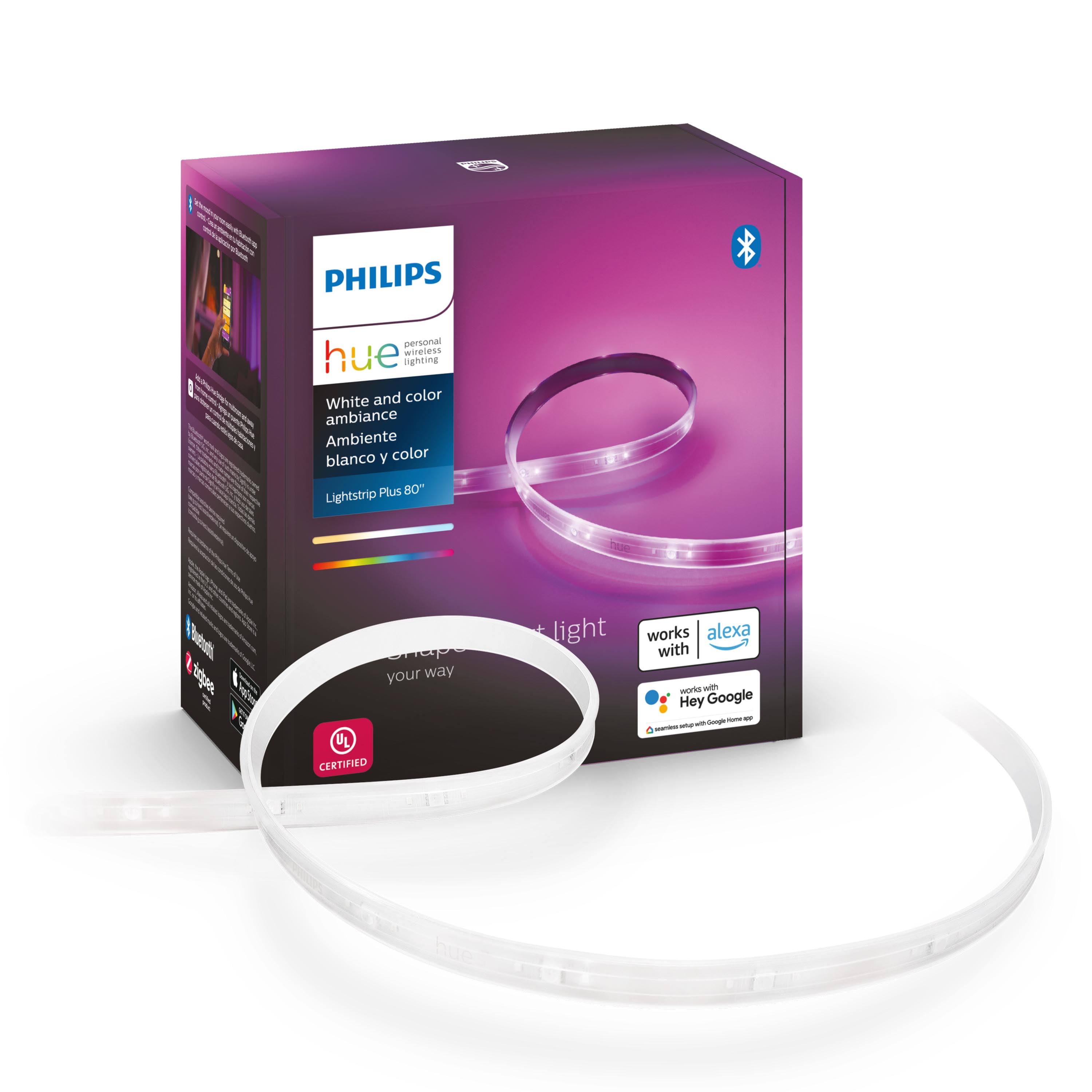Philips Hue White and Color Ambiance Bluetooth Lightstrip Plus Base Kit
