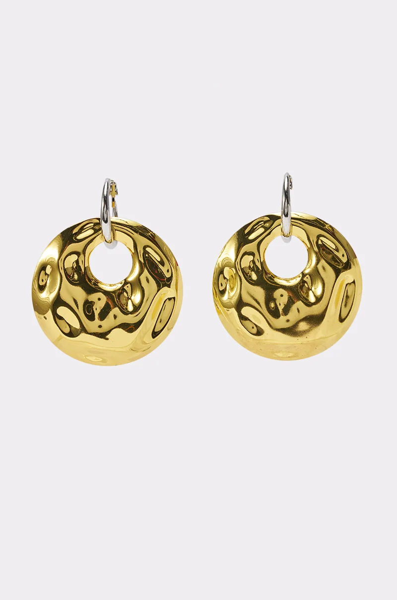 OVERSIZED 2-TONE STATEMENT EARRING - Akira Store
