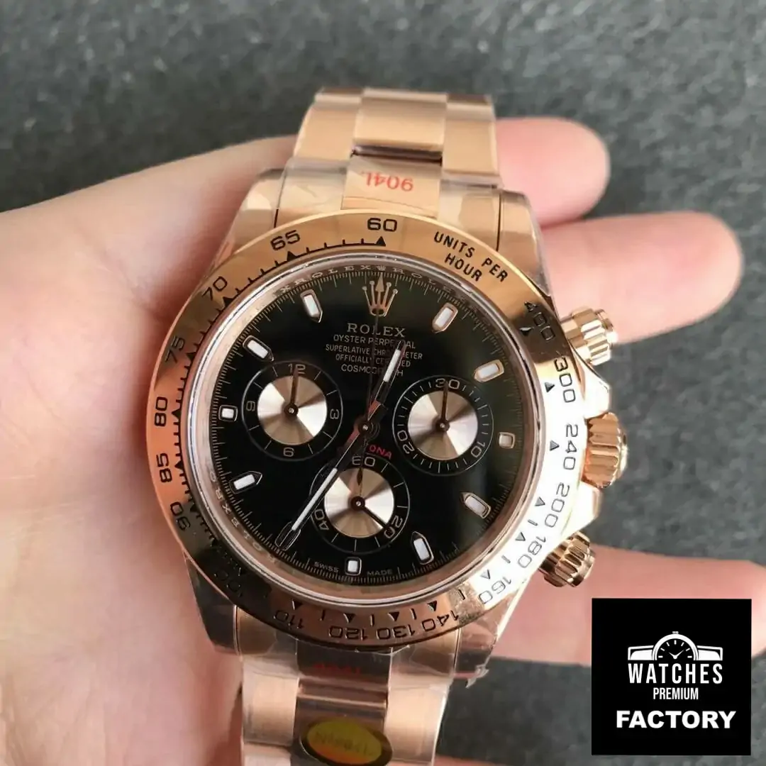 Rolex Daytona m116505-0008 Noob Factory Rose Gold Bezel