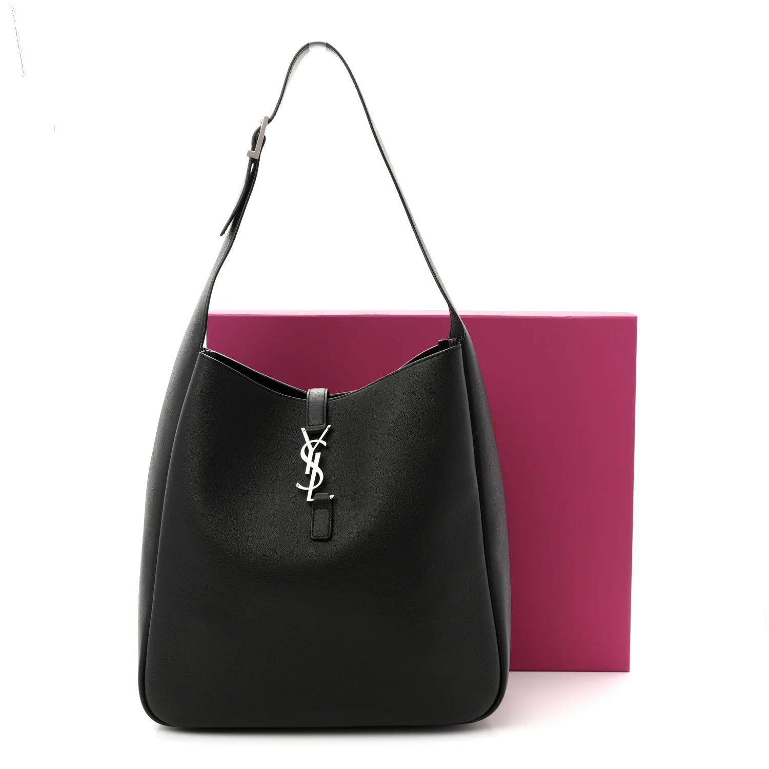 Smooth Calfskin Large Le 5 A 7 Soft Hobo Black
