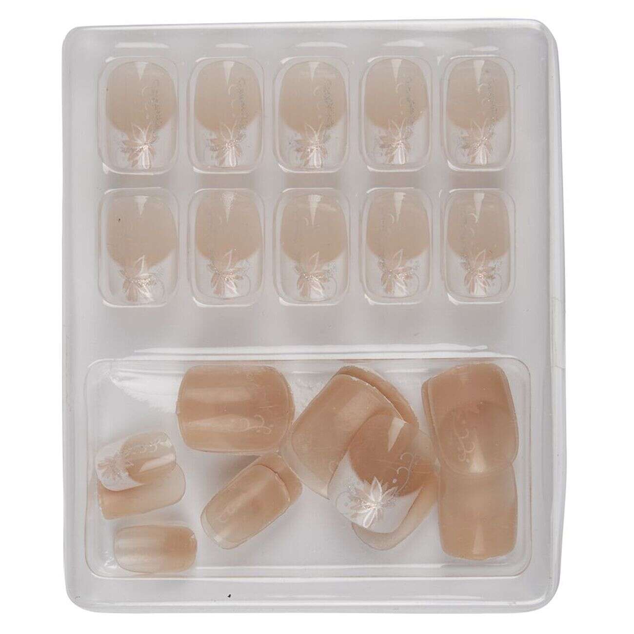 Kit de faux ongles motif fleur