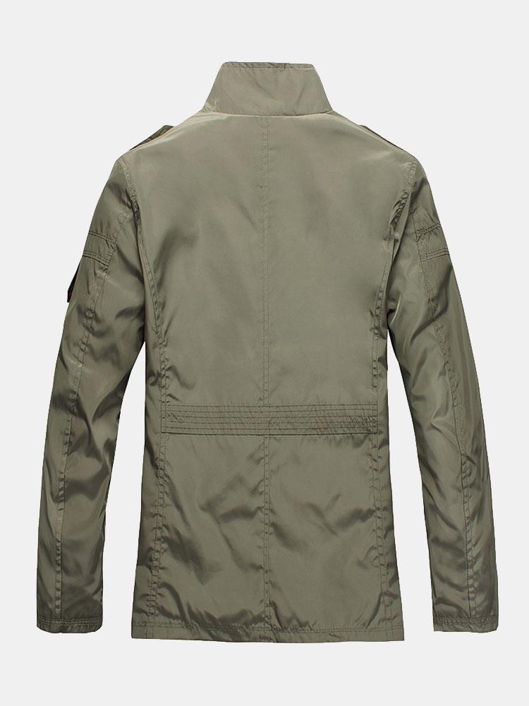Veste à col montant boutonné