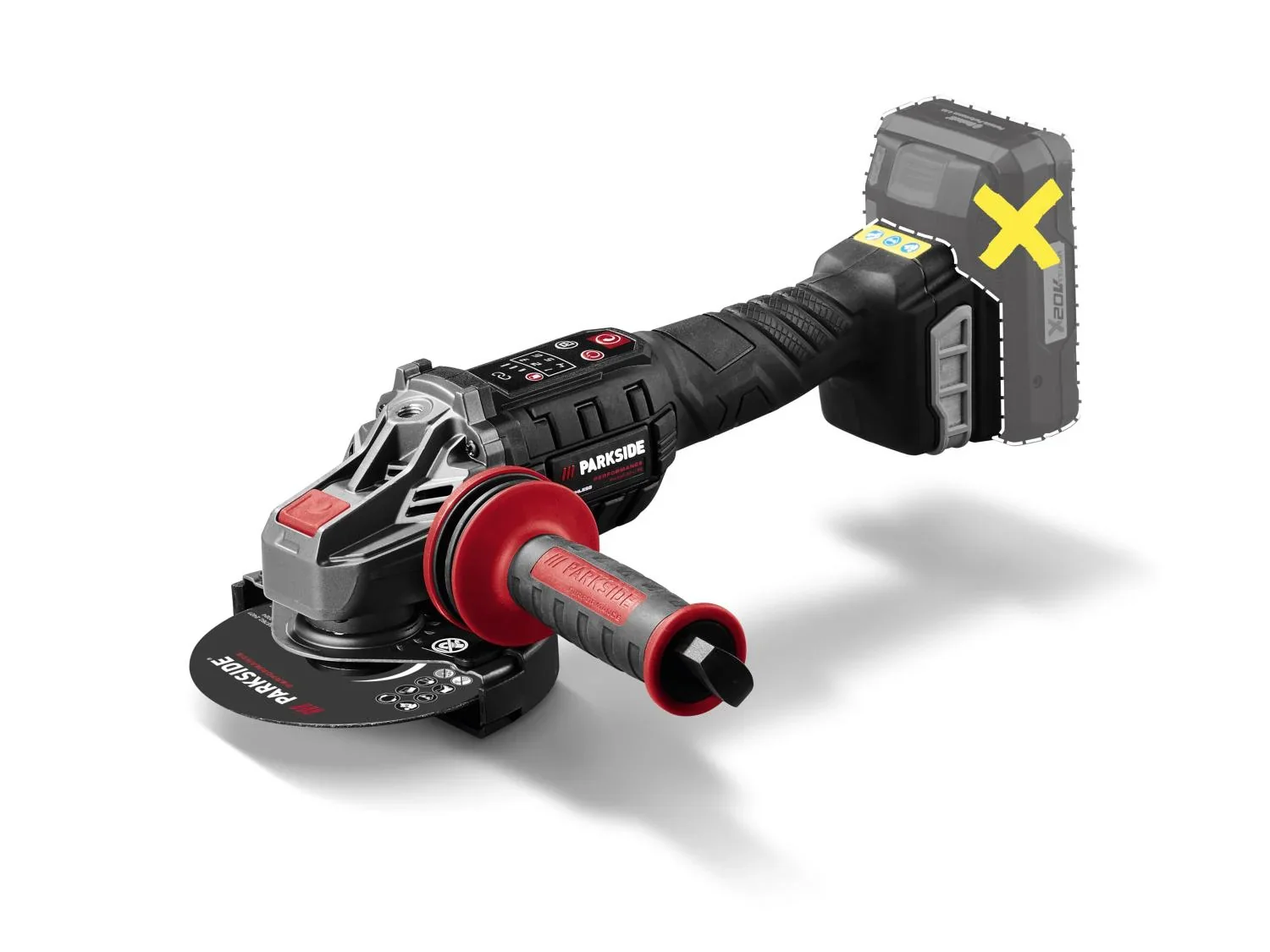 PARKSIDE PERFORMANCE Meuleuse d'angle sans fil PWSAP 20 Li F6, 20 V