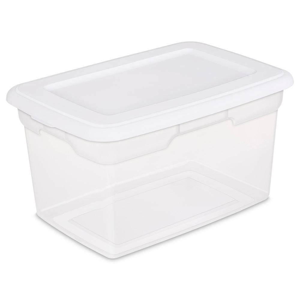 Sterilite Storage Box, White, 20 Qt./18.9 L