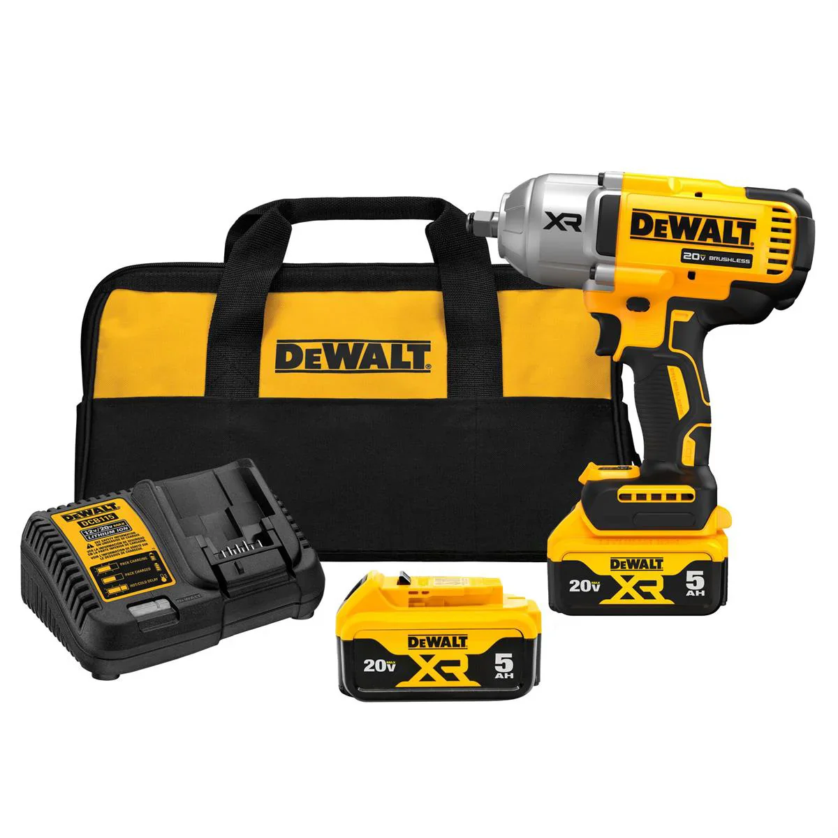 DeWalt DCF900P2 DCB115 20V, 1/2 Cordless Impact Wrench 5Ah