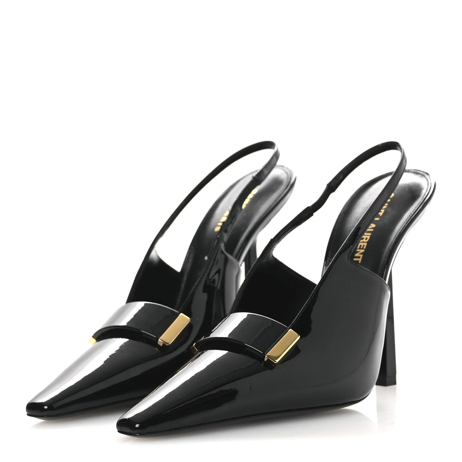 Vernice Grupy Madame 115mm Slingback Pumps 38 Black