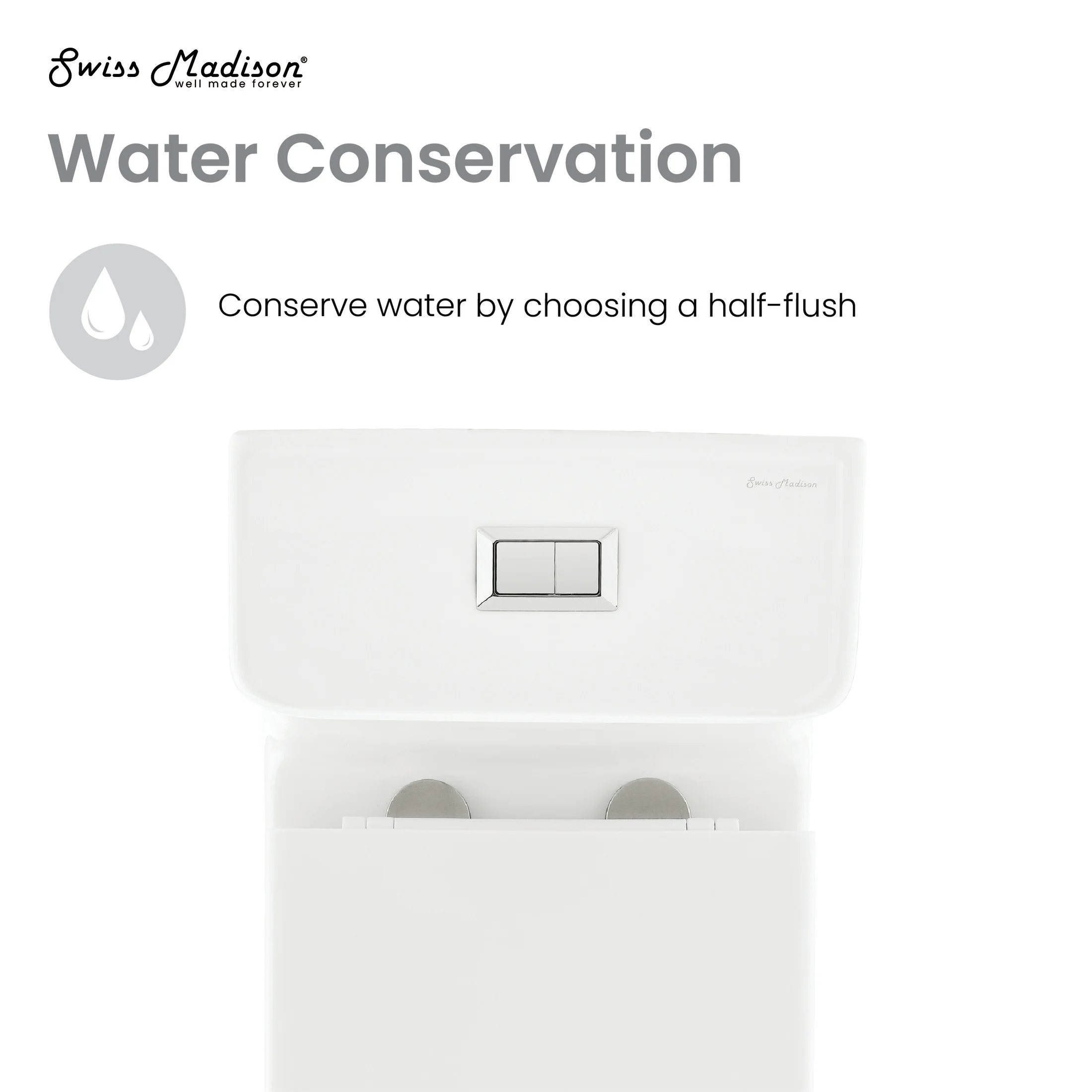 Liberte One-Piece Elongated Toilet Dual-Flush 1.1/1.6 gpf(White) - Image 5