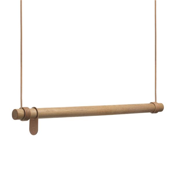 Swing M garderobestang 80 cm eik/skinn
