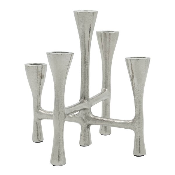 Tristy lysestake 20x19 cm sølvfinish