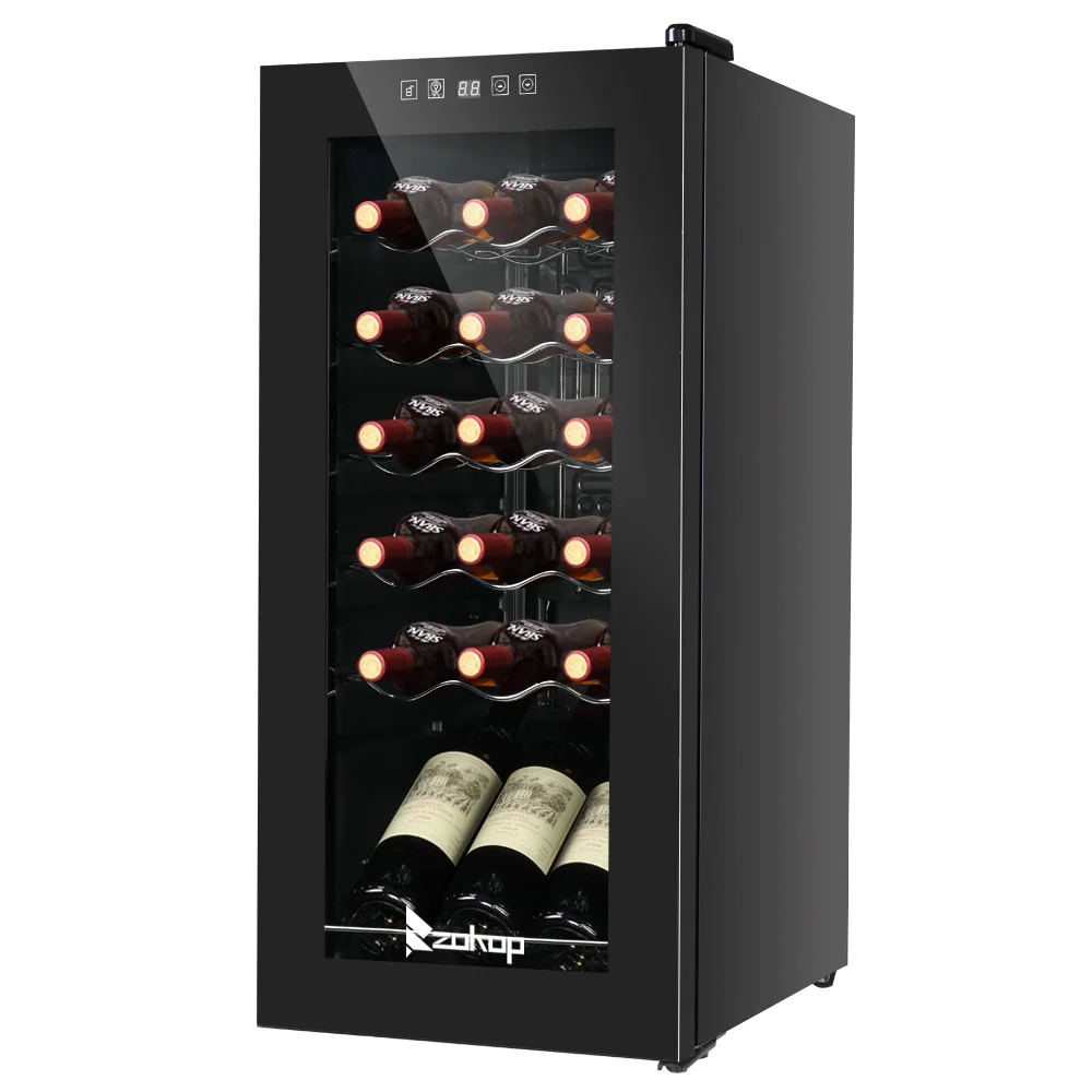 18 Bottle Compressor Wine Cooler Freestanding Wine Fridge, Fast Cooling, Low Noise(1.8cu.ft/18bottle) - Image 6