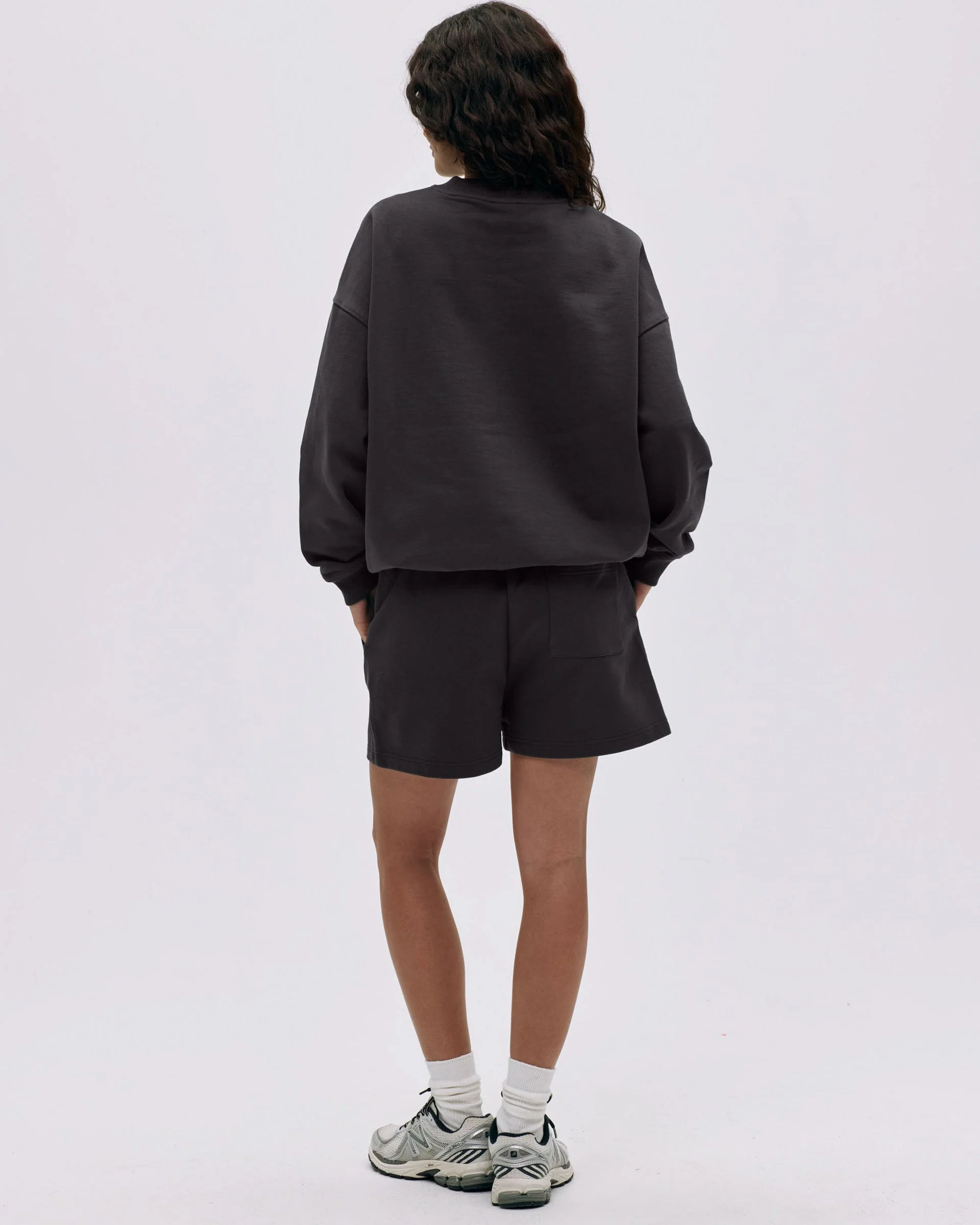 Varsity Oversized Sweatshirt - Washed Coffee Bean
