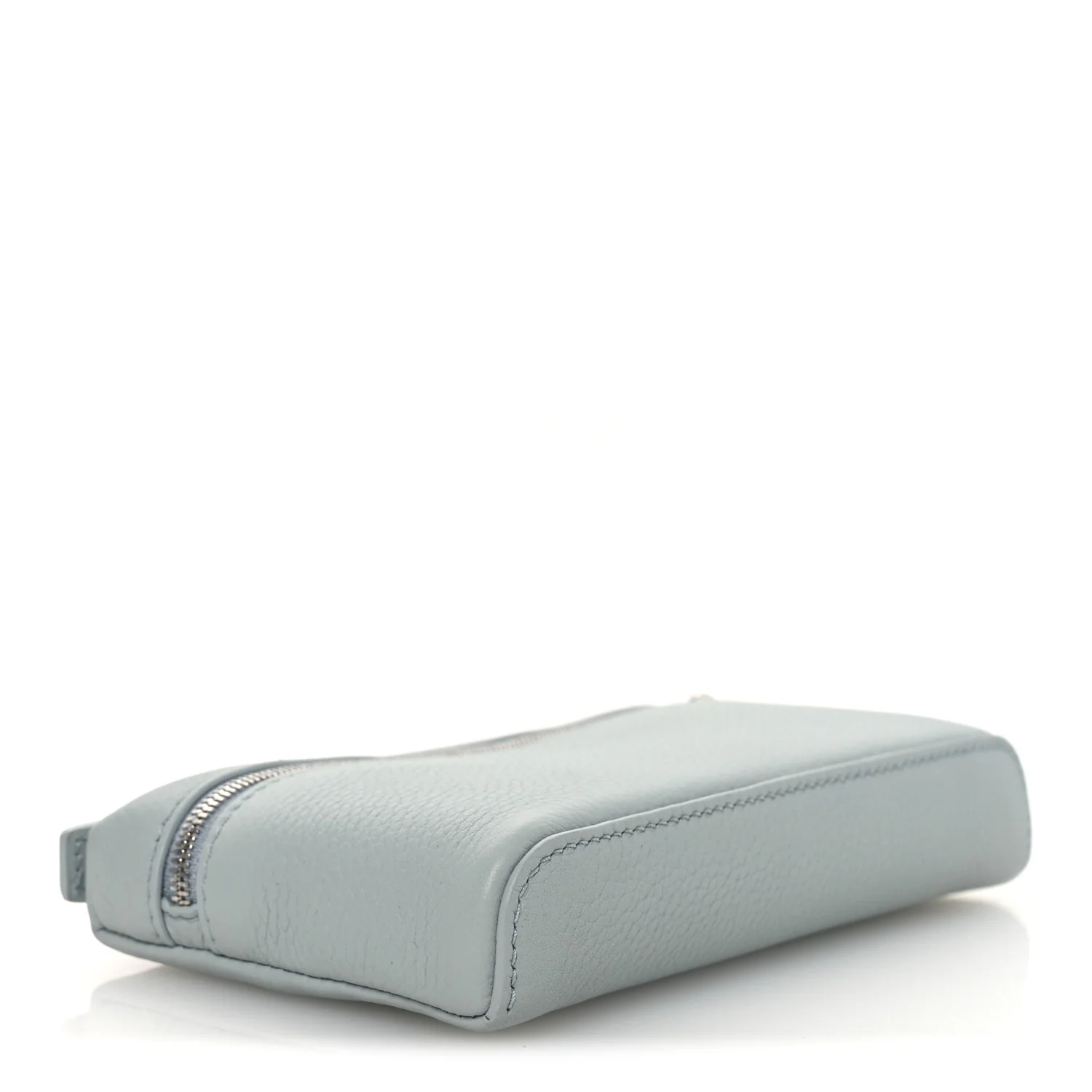 Grained Calfskin Extra Pocket Mini Pouch Minty Breeze