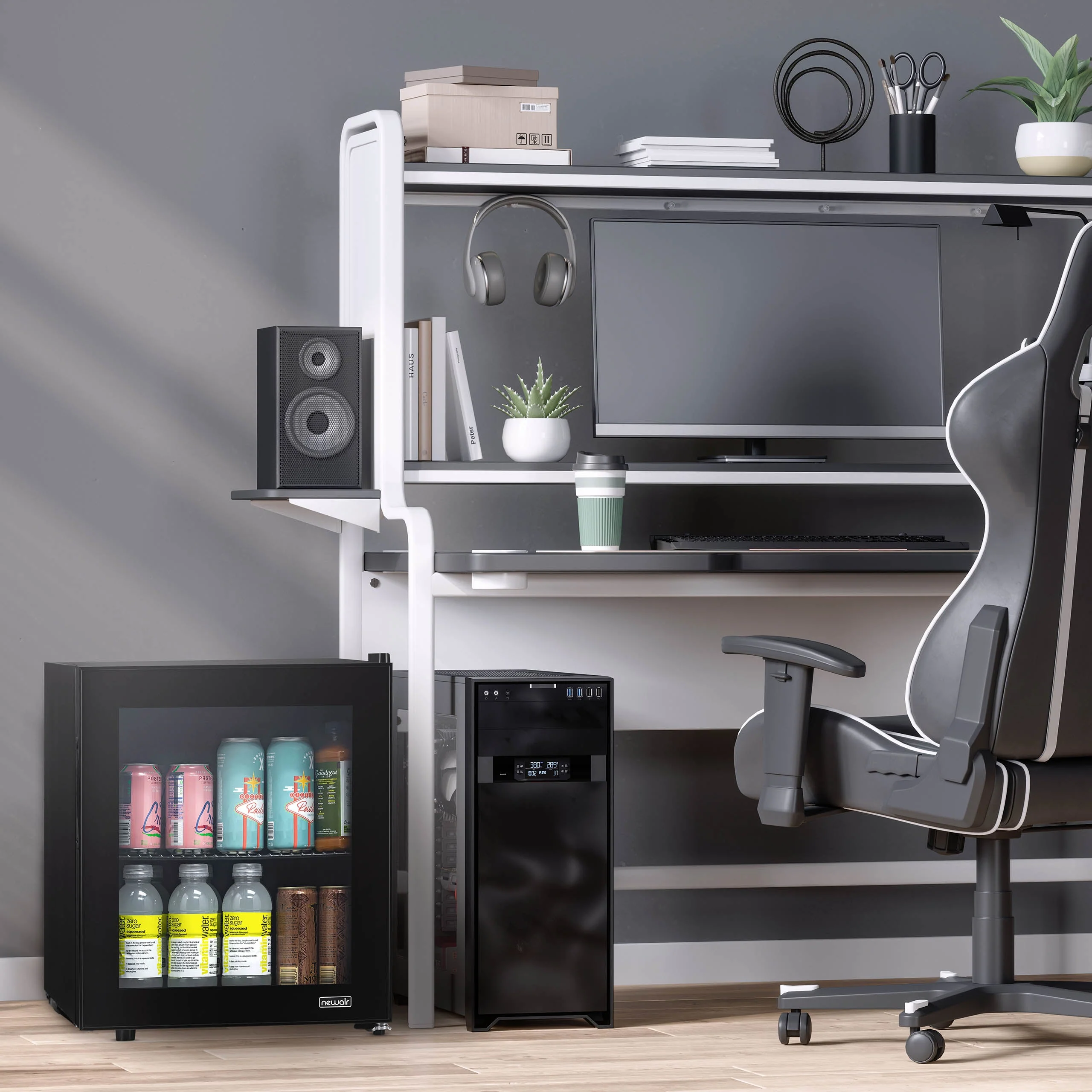 Newair 60-Can Freestanding Black Beverage Fridge - 16.75
