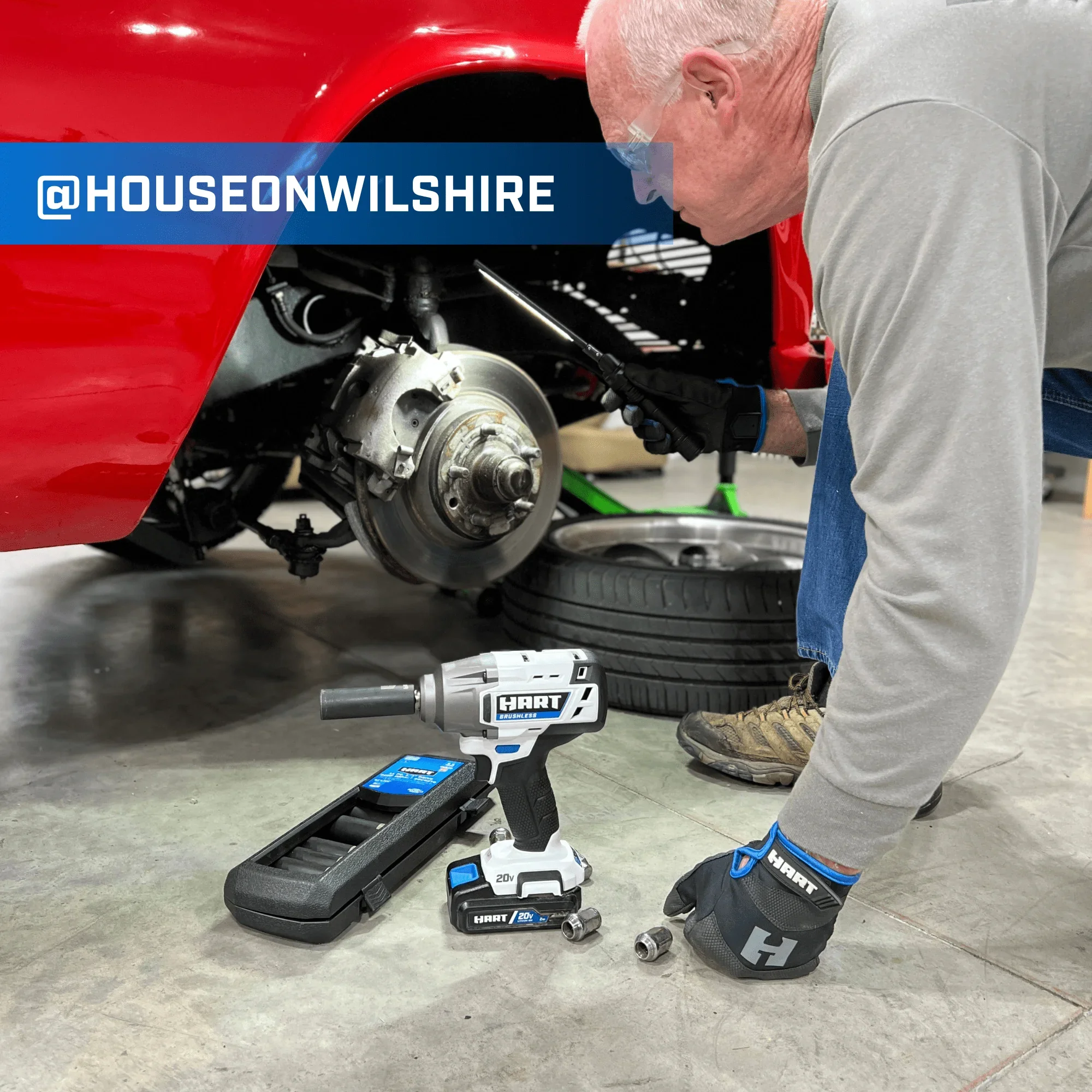 HART 20-Volt 1/2-inch Battery-Powered Brushless Impact Wrench (Battery Not Included)