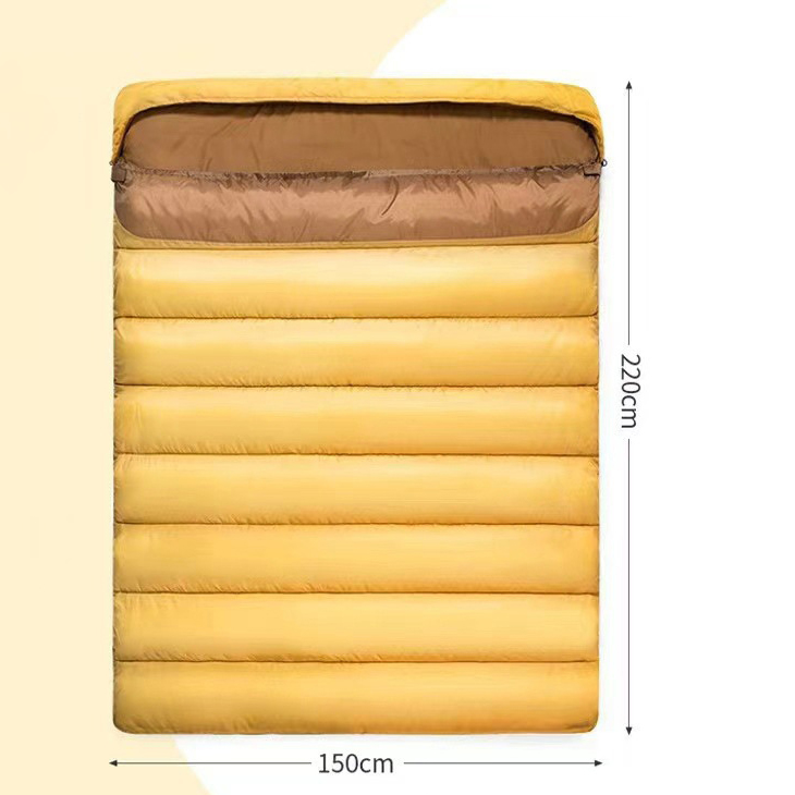 Autumn Winter Double Sleeping Bag Adults Outdoor Thickened Waterproof Cold-Proof Detachable Couples Dual-Use Warm Camping Bag