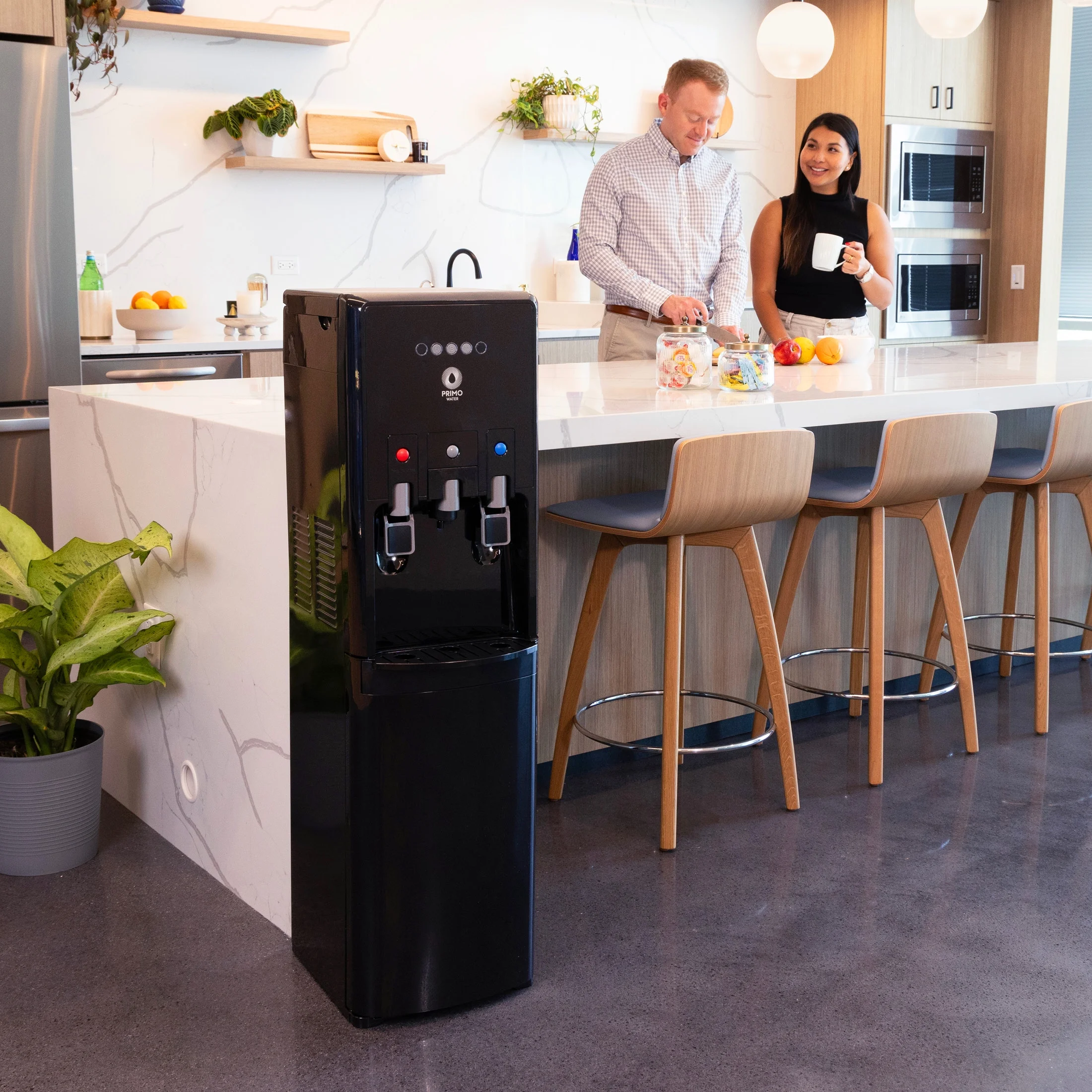Bottom Loading Pro 2 Temp Water Dispenser with Single-Serve Coffee Maker, Black(Black) - Image 4