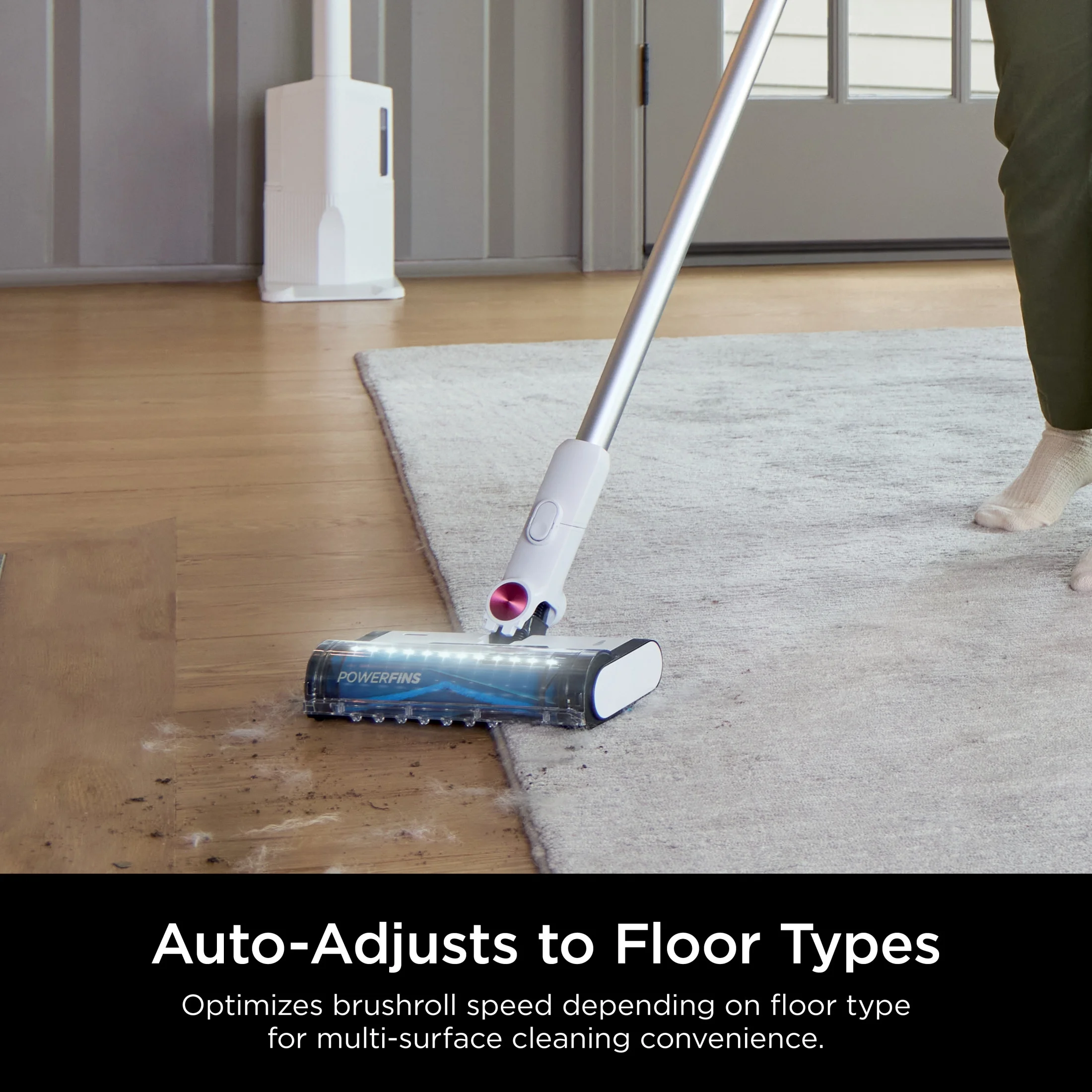 Clean Empty Cordless Stick Vacuum, Carpet and Hardfloors, Auto Empty Base, Self Cleaning Brushroll, HEPA Filter, BU3120 White(White+Bold Magenta) Image 8